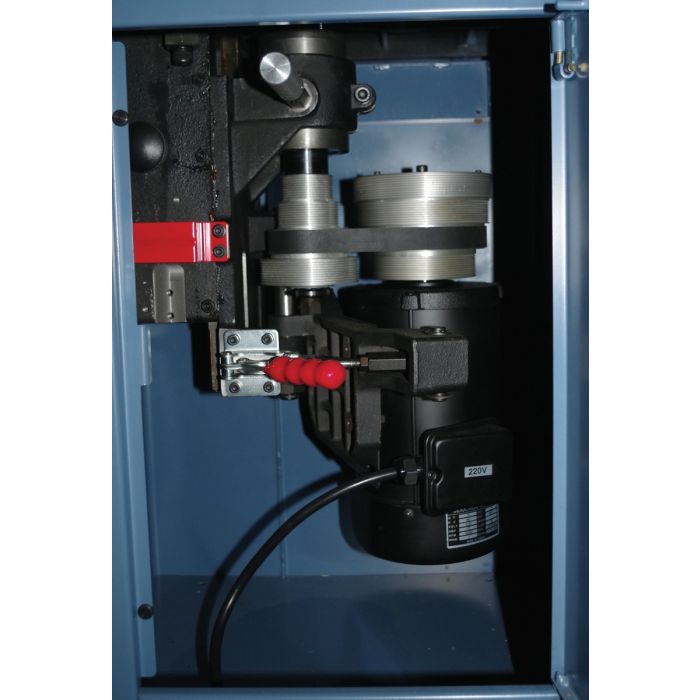 inside view of motor mount and spindle elevation housing
