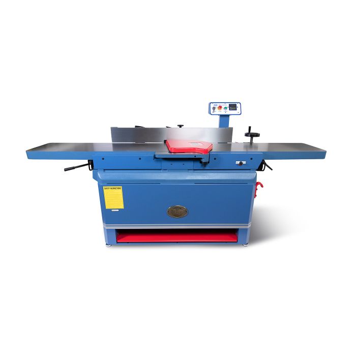 industrial-duty jointer with extra long precision ground tables