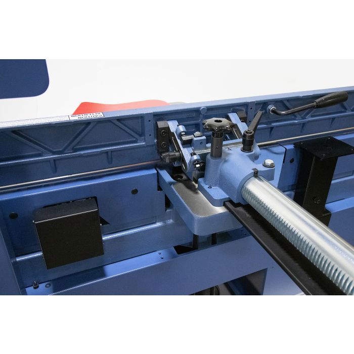 adjustable depth tilting fence and stand for powered stock feeder
