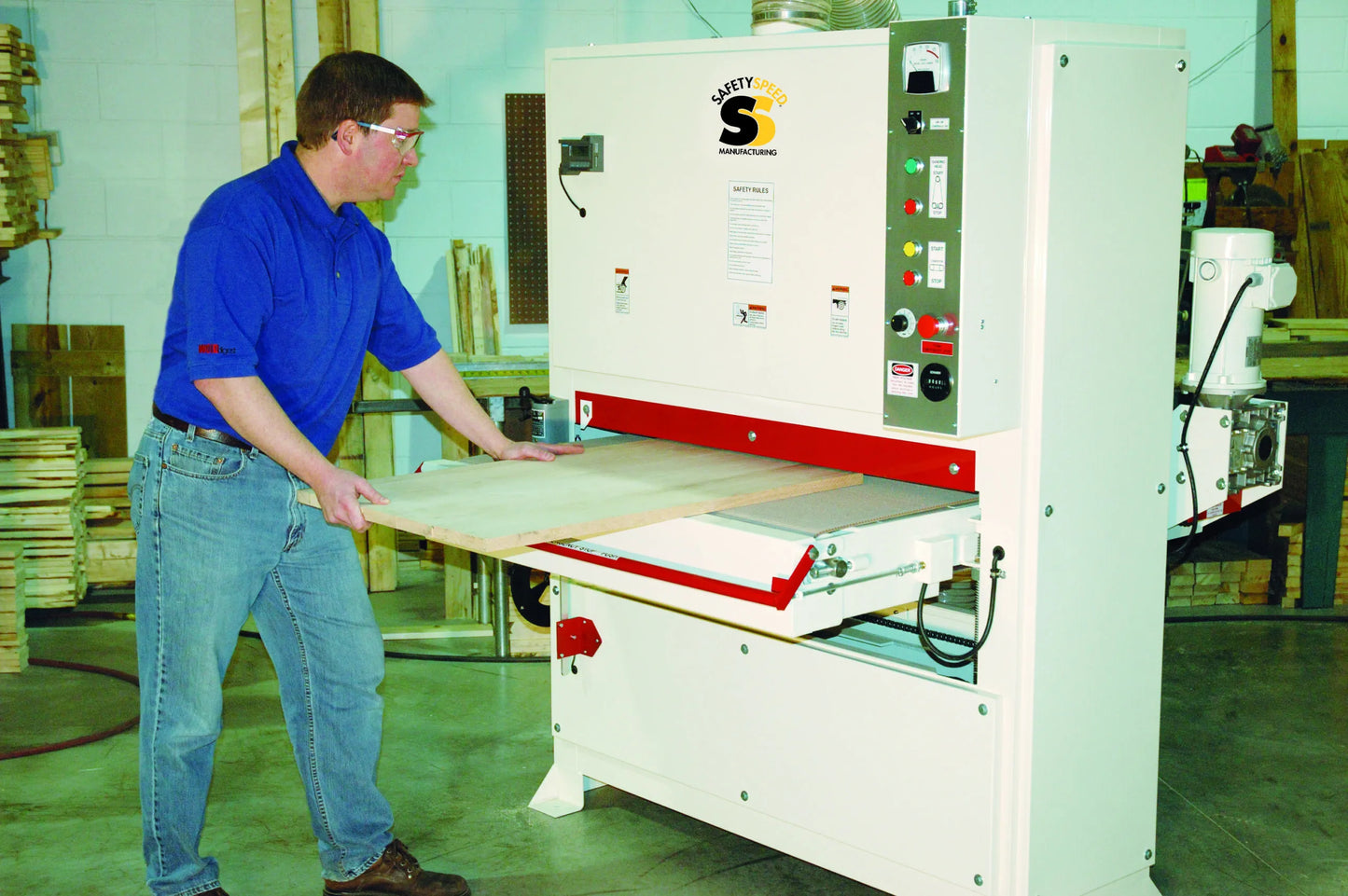 Safety Speed 4375 43" Wide Belt Sander