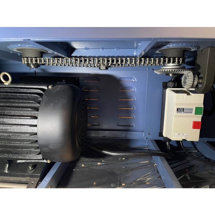 table elevation mechanism, magnetic safety switch and motor housed neatly