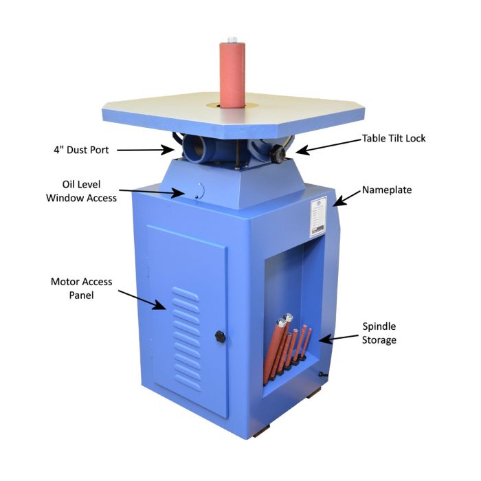 spindle sander features
