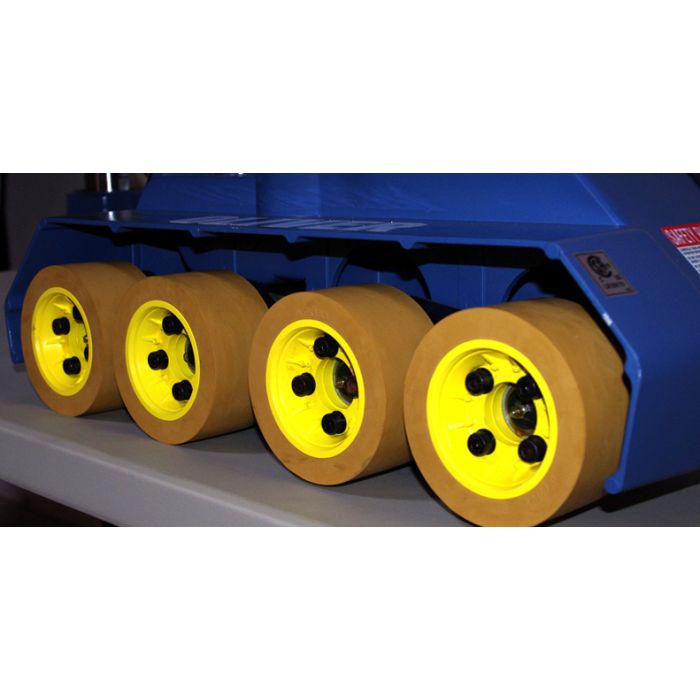 close-up of feed rolls