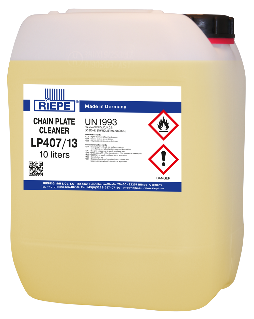Riepe chain plate cleaner agent jug