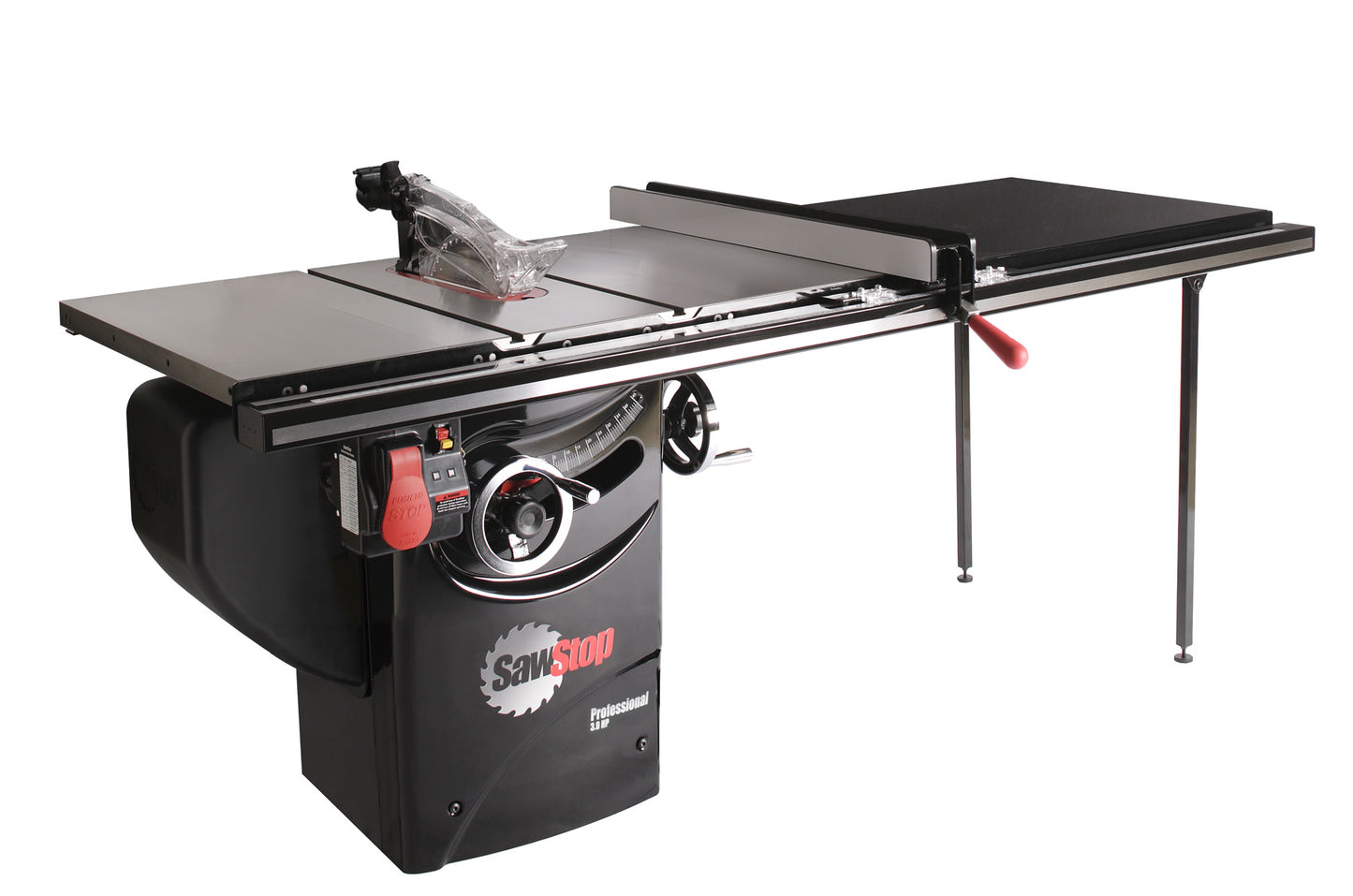 SawStop professional table saw, full cabinet stand, improved dust collection, 52" rip capacity