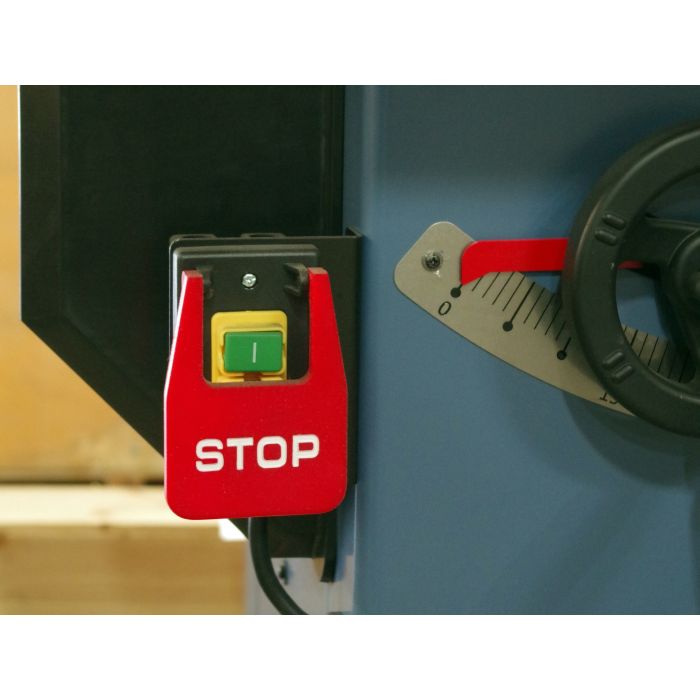 knee high safety paddle switch mounted on cabinet