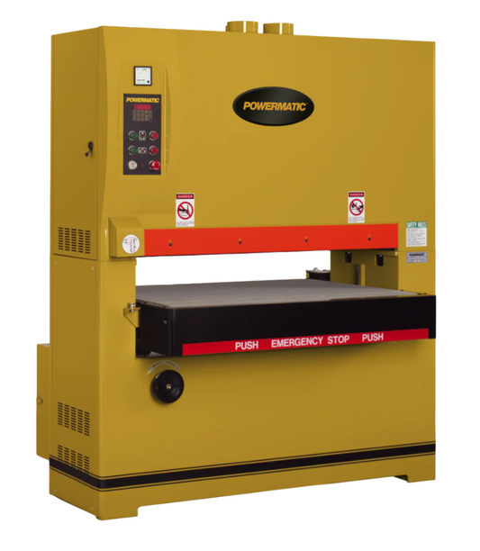 Powermatic's latest 43" wide belt sander with 25 horsepower motor and digital readout display.