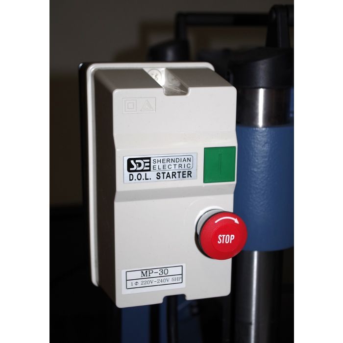 easy to reach magnetic safety switch with large emergency stop button