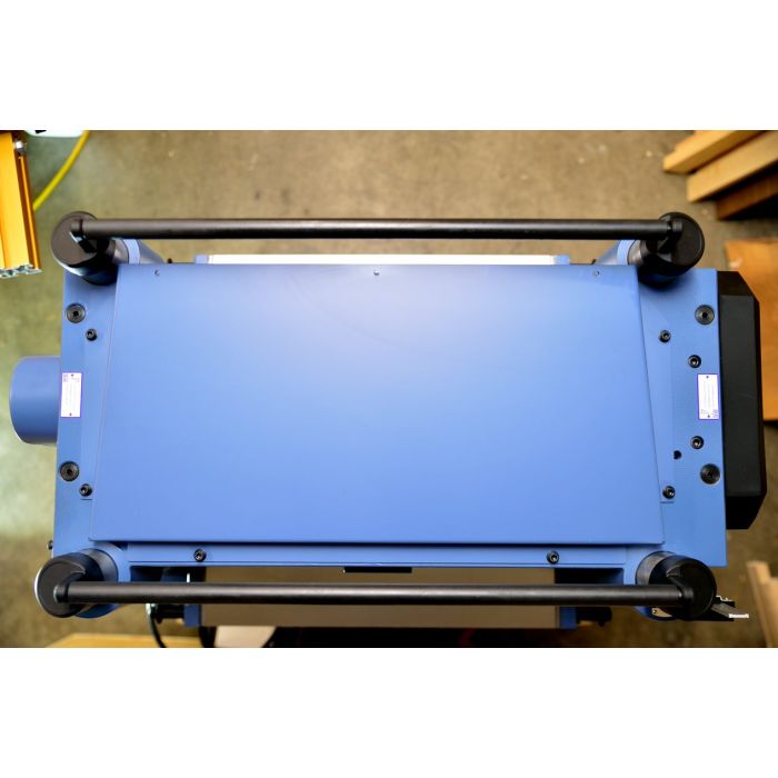 spacious dust hood for efficient chip collection and removal