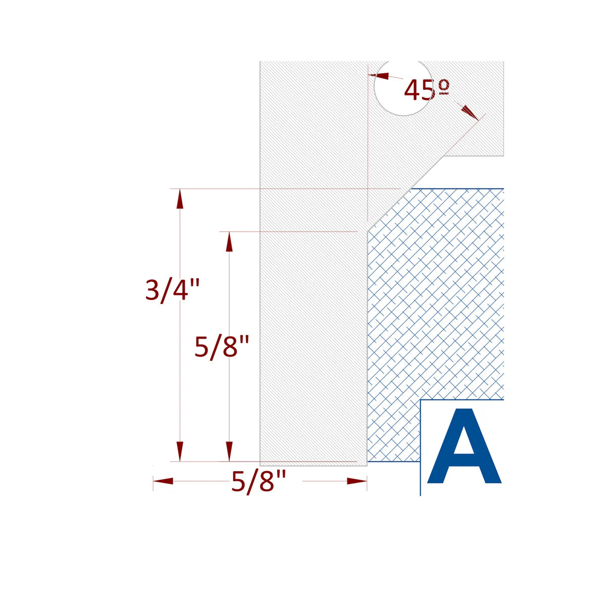 profile radius knife drawing