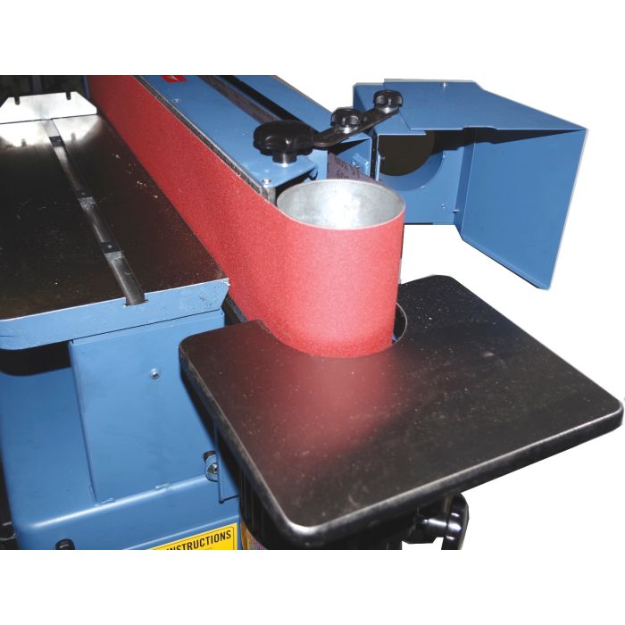 edge sander guard removed for contour sanding