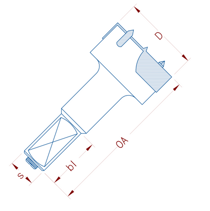 Industrial 2 + 2 Wing Hinge Boring Drills (OA=70mm)