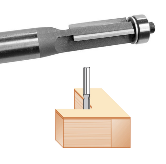 Professional 2 Flute Flush Trim Router Bits with Ball Bearing Guide