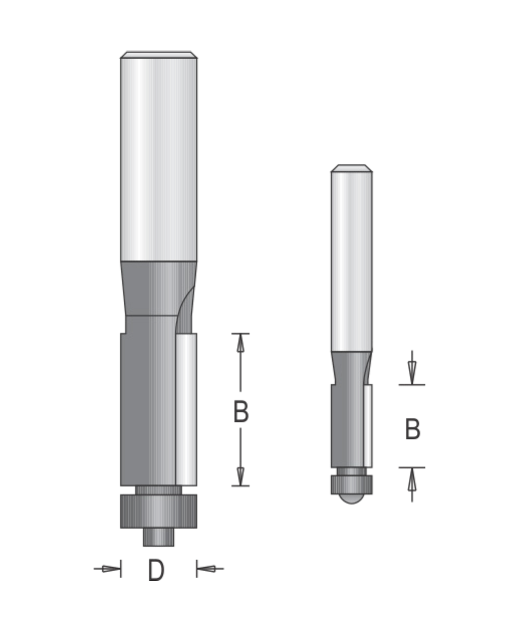 flush trim router bit with ball bearing guide