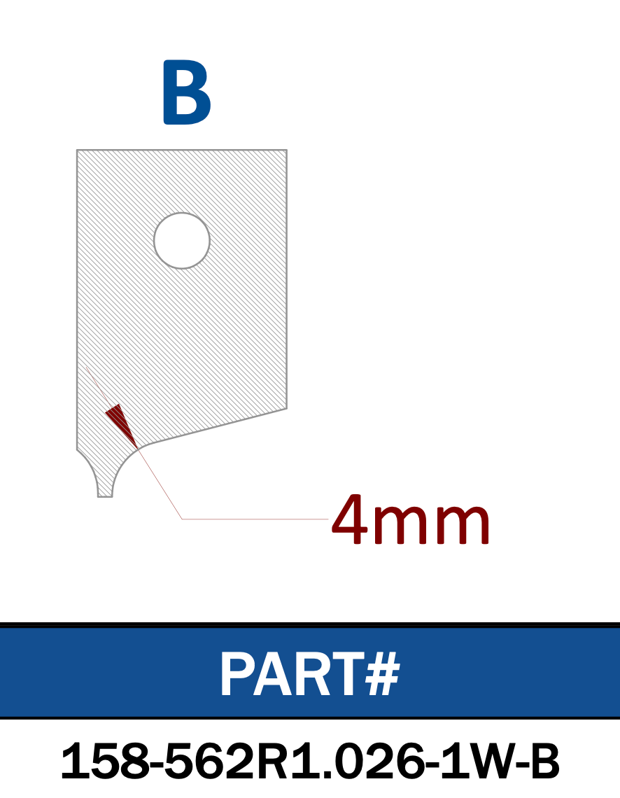 insert radius cutter knife