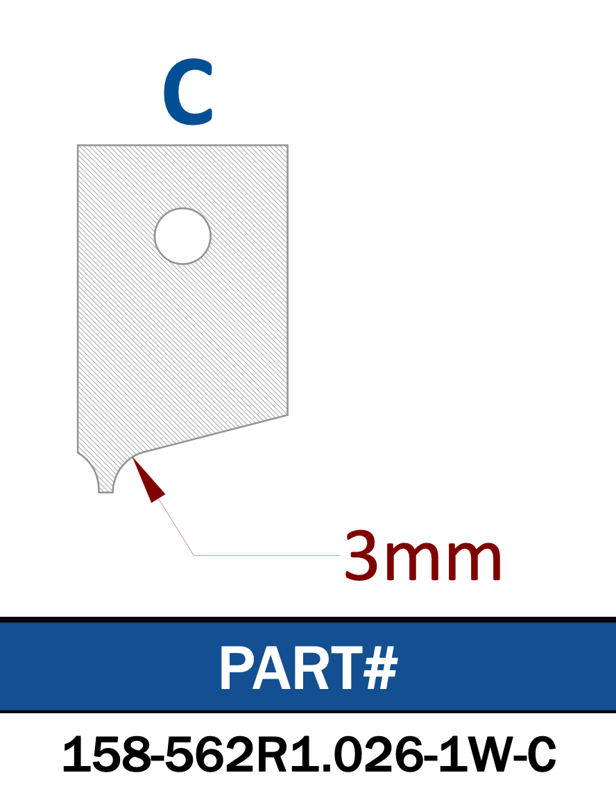 insert radius cutter knife