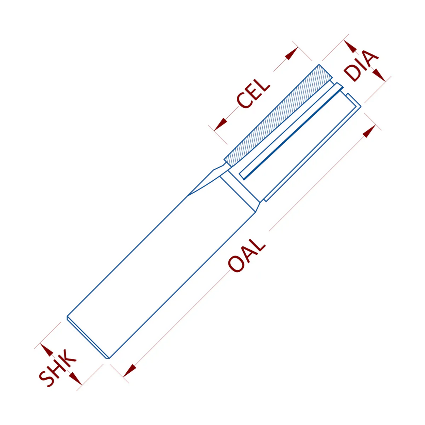 3 Flute PCD Straight Router Bit