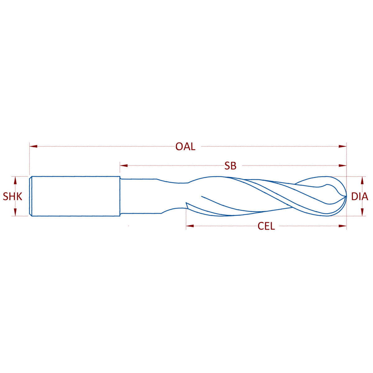 Ballnose Upcut Spiral Router Bits