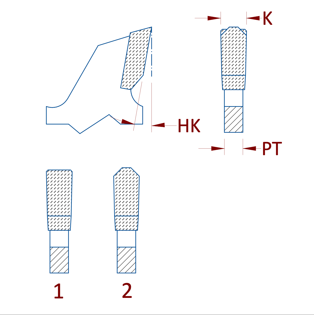 saw tooth profile drawing