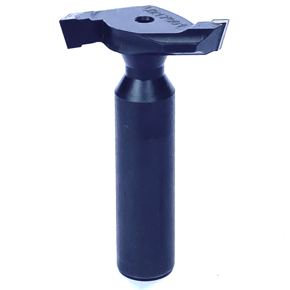 High precision slatwall cutter featuring diamond cutting edges for increased durability over standard carbide cutting tools.