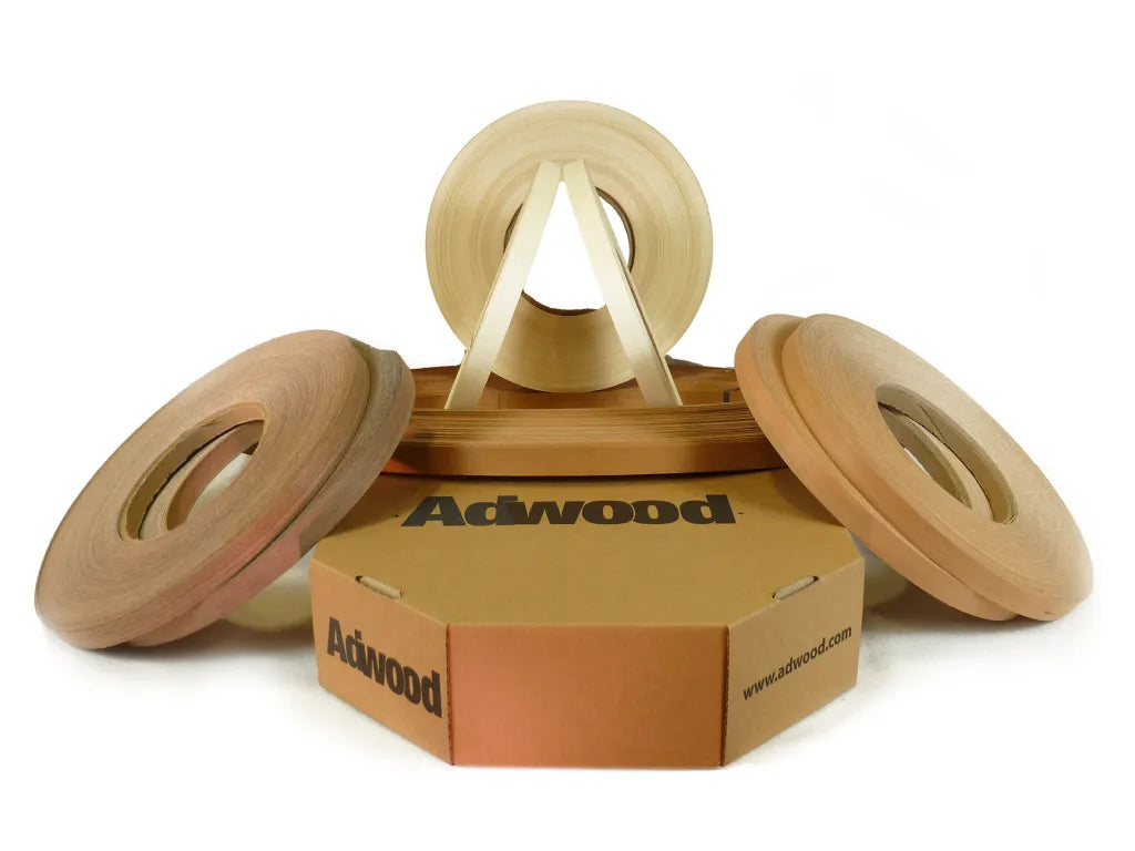 rolls of wood edge banding