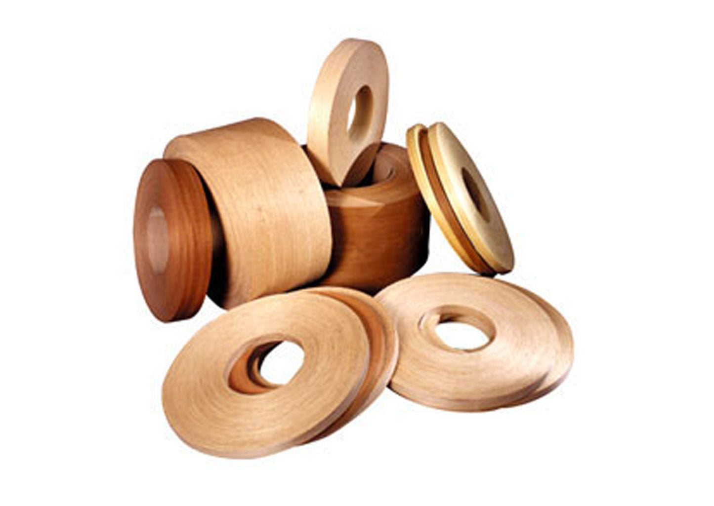rolls of wood edge banding